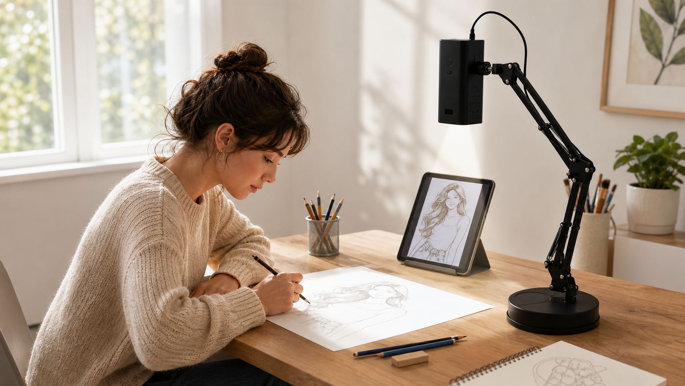 Artist studio view